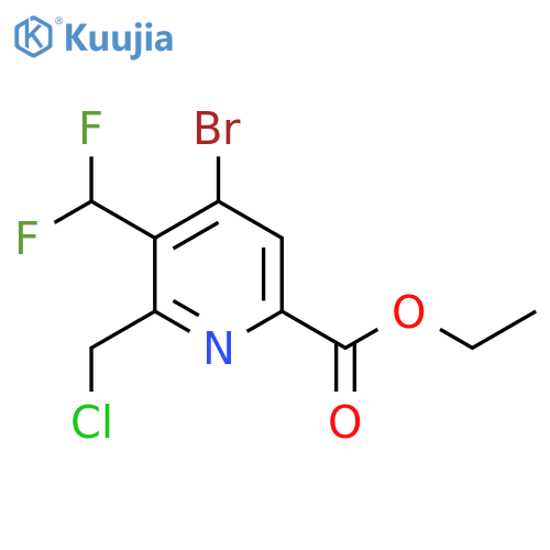 Ethyl 4-bromo-2-(chloromethyl)-3-(difluoromethyl)pyridine-6-carboxylate structure