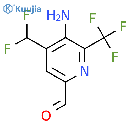 3-Amino-4-(difluoromethyl)-2-(trifluoromethyl)pyridine-6-carboxaldehyde structure