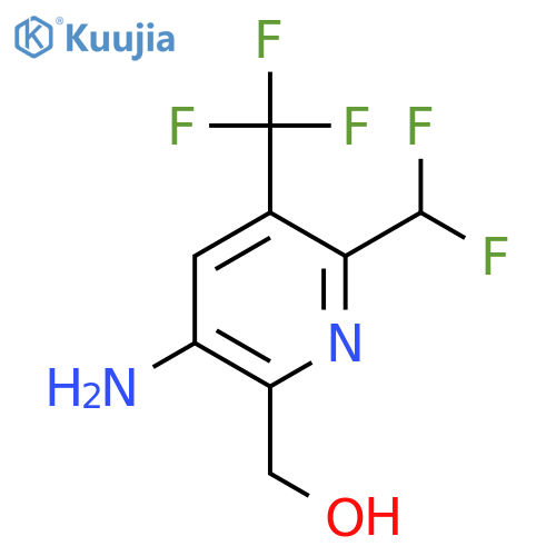 5-Amino-2-(difluoromethyl)-3-(trifluoromethyl)pyridine-6-methanol structure