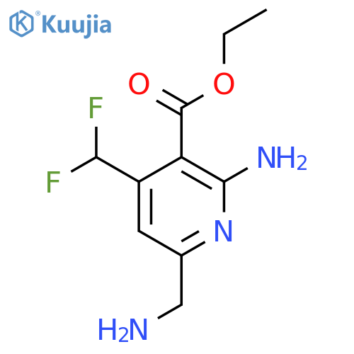 Ethyl 2-amino-6-(aminomethyl)-4-(difluoromethyl)pyridine-3-carboxylate structure