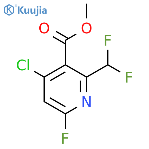 Methyl 4-chloro-2-(difluoromethyl)-6-fluoropyridine-3-carboxylate structure