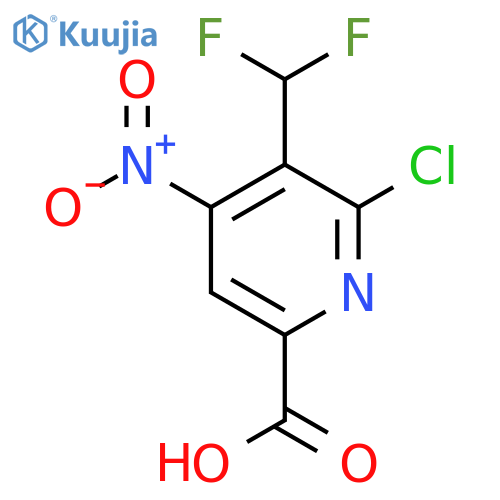 2-Chloro-3-(difluoromethyl)-4-nitropyridine-6-carboxylic acid structure