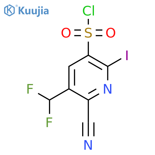 2-Cyano-3-(difluoromethyl)-6-iodopyridine-5-sulfonyl chloride structure