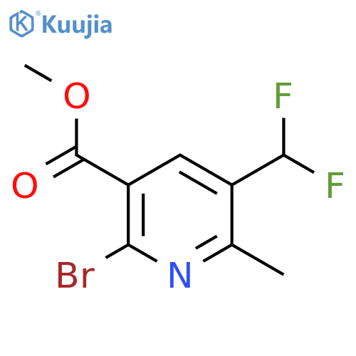 Methyl 2-bromo-5-(difluoromethyl)-6-methylpyridine-3-carboxylate structure
