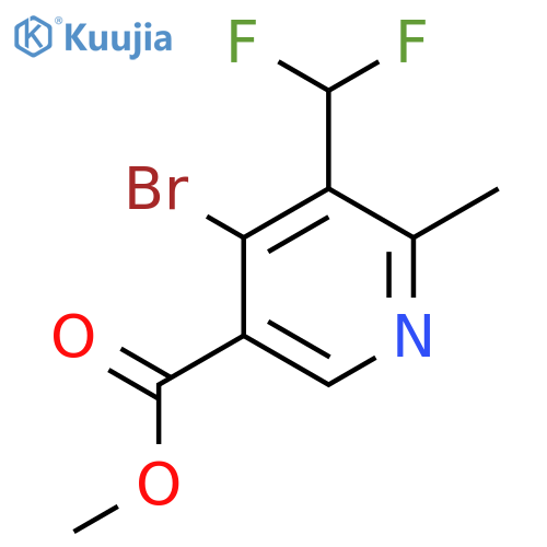 Methyl 4-bromo-3-(difluoromethyl)-2-methylpyridine-5-carboxylate structure