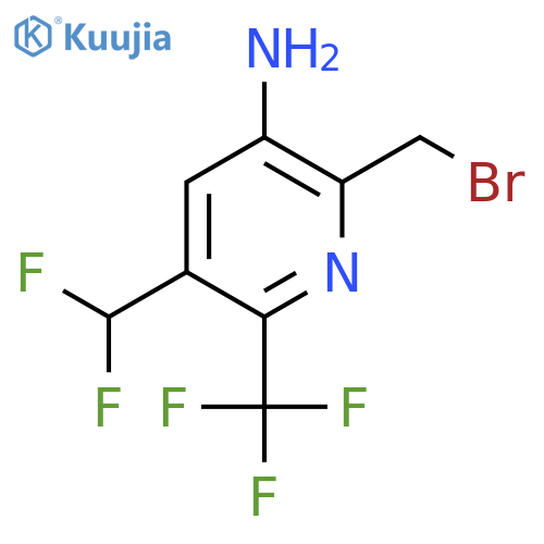 3-Amino-2-(bromomethyl)-5-(difluoromethyl)-6-(trifluoromethyl)pyridine structure