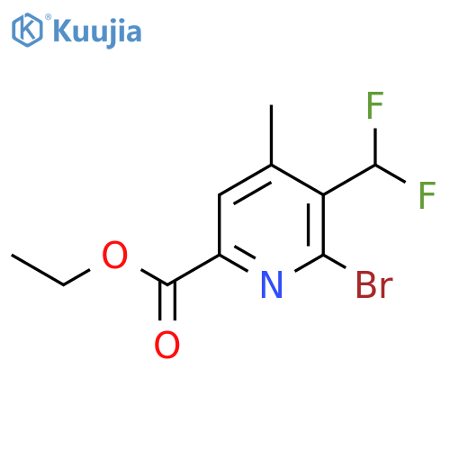 Ethyl 2-bromo-3-(difluoromethyl)-4-methylpyridine-6-carboxylate structure