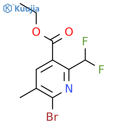 Ethyl 2-bromo-6-(difluoromethyl)-3-methylpyridine-5-carboxylate structure