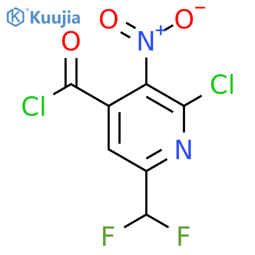 2-Chloro-6-(difluoromethyl)-3-nitropyridine-4-carbonyl chloride structure