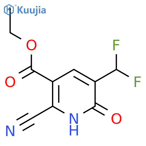 Ethyl 2-cyano-5-(difluoromethyl)-6-hydroxypyridine-3-carboxylate structure