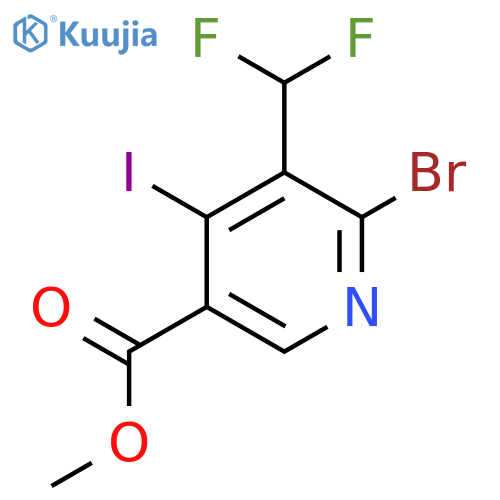 Methyl 2-bromo-3-(difluoromethyl)-4-iodopyridine-5-carboxylate structure