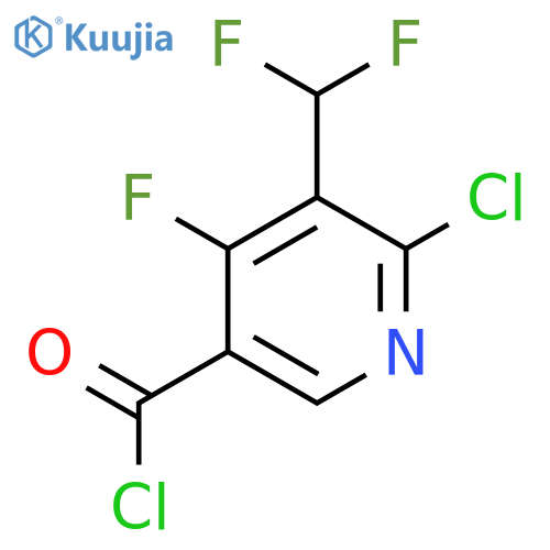 2-Chloro-3-(difluoromethyl)-4-fluoropyridine-5-carbonyl chloride structure