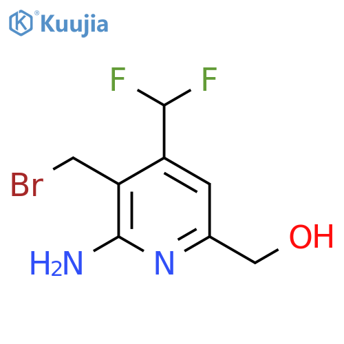 2-Amino-3-(bromomethyl)-4-(difluoromethyl)pyridine-6-methanol structure