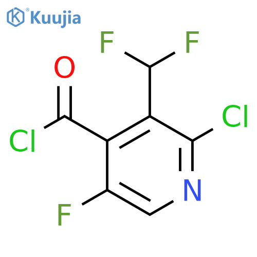 2-Chloro-3-(difluoromethyl)-5-fluoropyridine-4-carbonyl chloride structure