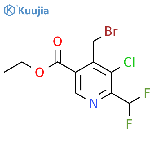 Ethyl 4-(bromomethyl)-3-chloro-2-(difluoromethyl)pyridine-5-carboxylate structure