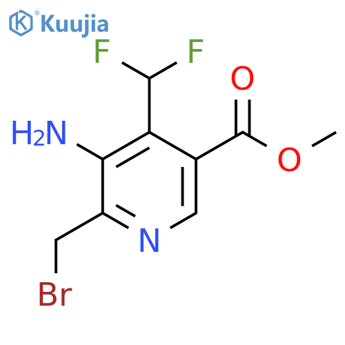 Methyl 3-amino-2-(bromomethyl)-4-(difluoromethyl)pyridine-5-carboxylate structure
