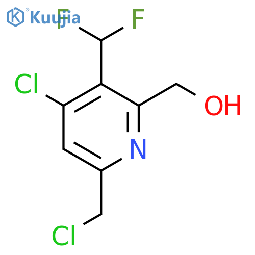 4-Chloro-6-(chloromethyl)-3-(difluoromethyl)pyridine-2-methanol structure