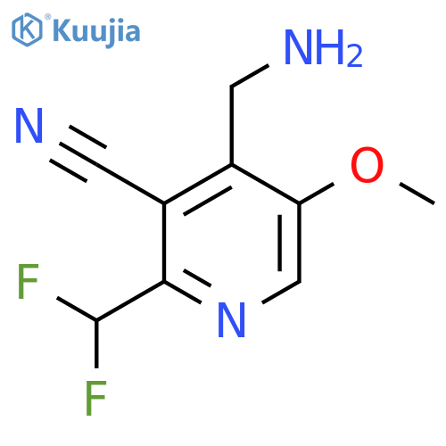 4-(Aminomethyl)-3-cyano-2-(difluoromethyl)-5-methoxypyridine structure