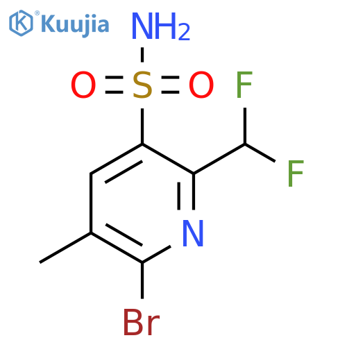 2-Bromo-6-(difluoromethyl)-3-methylpyridine-5-sulfonamide structure