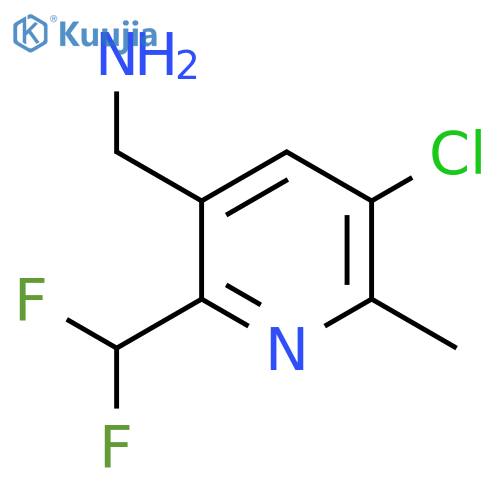 3-(Aminomethyl)-5-chloro-2-(difluoromethyl)-6-methylpyridine structure
