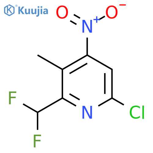 6-Chloro-2-(difluoromethyl)-3-methyl-4-nitropyridine structure