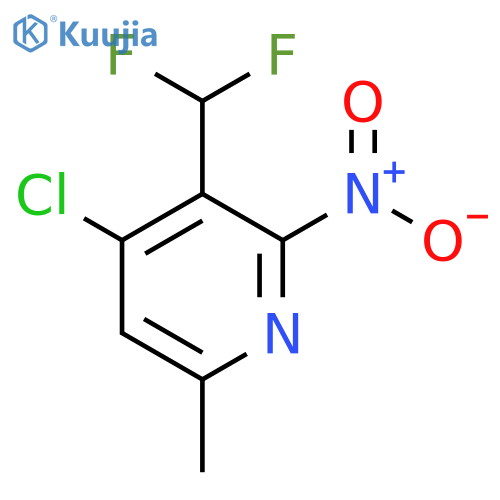 4-Chloro-3-(difluoromethyl)-6-methyl-2-nitropyridine structure