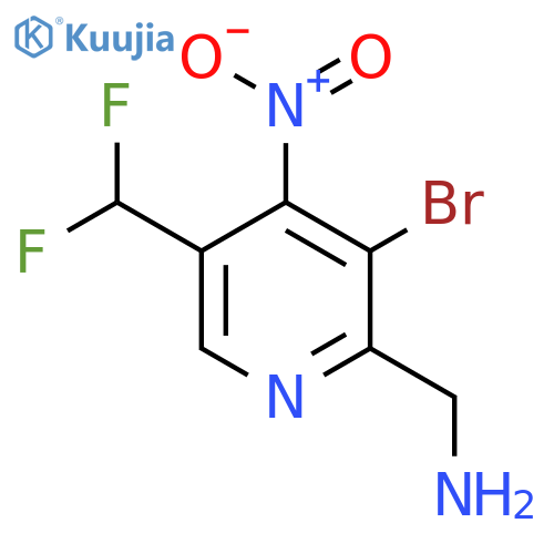 2-(Aminomethyl)-3-bromo-5-(difluoromethyl)-4-nitropyridine structure
