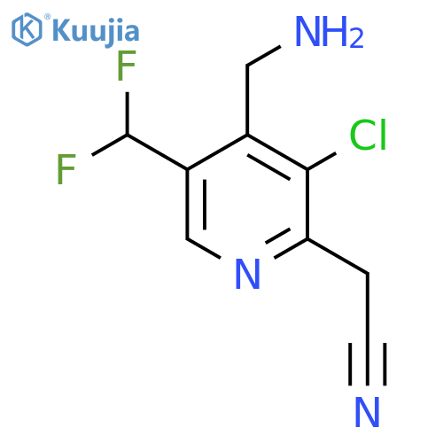 4-(Aminomethyl)-3-chloro-5-(difluoromethyl)pyridine-2-acetonitrile structure