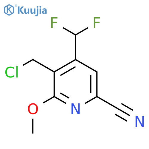 3-(Chloromethyl)-6-cyano-4-(difluoromethyl)-2-methoxypyridine structure