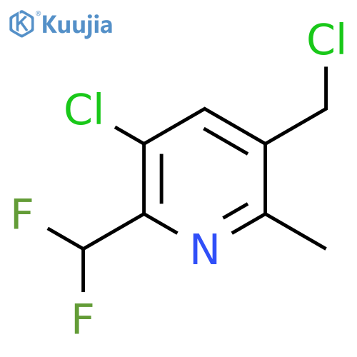 3-Chloro-5-(chloromethyl)-2-(difluoromethyl)-6-methylpyridine structure