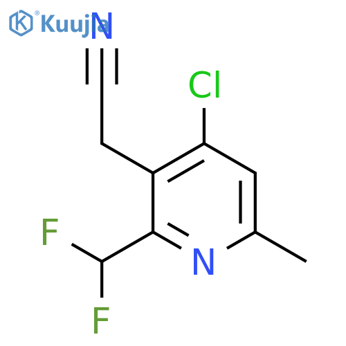 4-Chloro-2-(difluoromethyl)-6-methylpyridine-3-acetonitrile structure