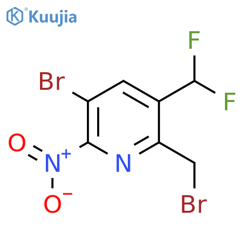 5-Bromo-2-(bromomethyl)-3-(difluoromethyl)-6-nitropyridine structure