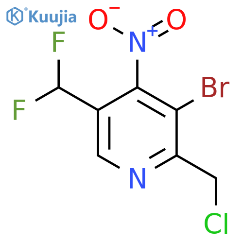 3-Bromo-2-(chloromethyl)-5-(difluoromethyl)-4-nitropyridine structure