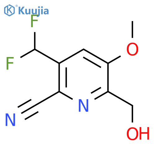 2-Cyano-3-(difluoromethyl)-5-methoxypyridine-6-methanol structure