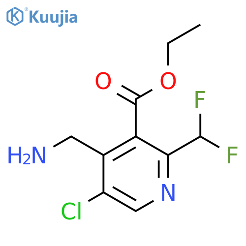 Ethyl 4-(aminomethyl)-5-chloro-2-(difluoromethyl)pyridine-3-carboxylate structure
