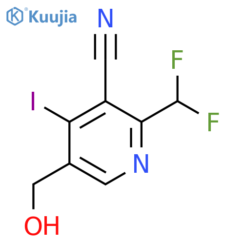 3-Cyano-2-(difluoromethyl)-4-iodopyridine-5-methanol structure
