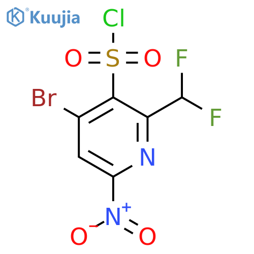 4-Bromo-2-(difluoromethyl)-6-nitropyridine-3-sulfonyl chloride structure