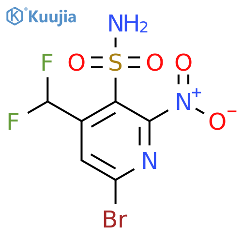 6-Bromo-4-(difluoromethyl)-2-nitropyridine-3-sulfonamide structure