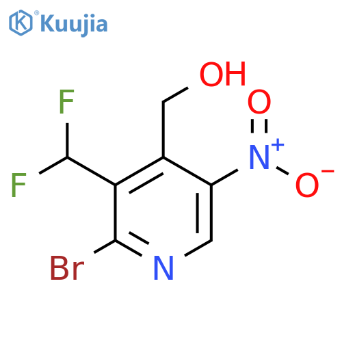 2-Bromo-3-(difluoromethyl)-5-nitropyridine-4-methanol structure