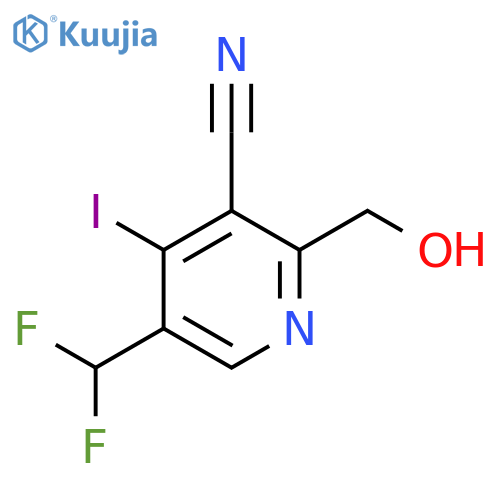 3-Cyano-5-(difluoromethyl)-4-iodopyridine-2-methanol structure