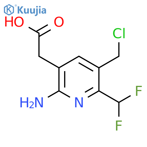 2-Amino-5-(chloromethyl)-6-(difluoromethyl)pyridine-3-acetic acid structure