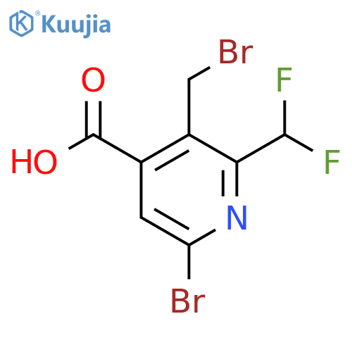 6-Bromo-3-(bromomethyl)-2-(difluoromethyl)pyridine-4-carboxylic acid structure