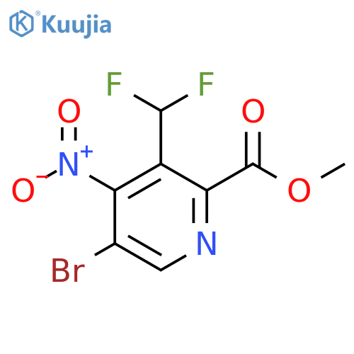 Methyl 5-bromo-3-(difluoromethyl)-4-nitropyridine-2-carboxylate structure