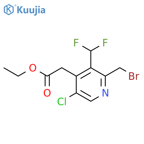Ethyl 2-(bromomethyl)-5-chloro-3-(difluoromethyl)pyridine-4-acetate structure
