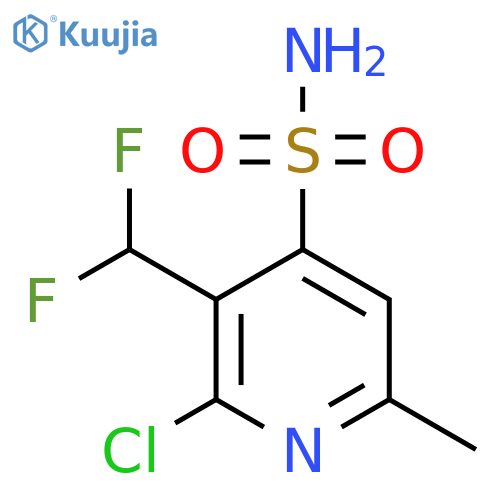 2-Chloro-3-(difluoromethyl)-6-methylpyridine-4-sulfonamide structure