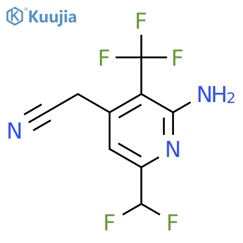 2-Amino-6-(difluoromethyl)-3-(trifluoromethyl)pyridine-4-acetonitrile structure