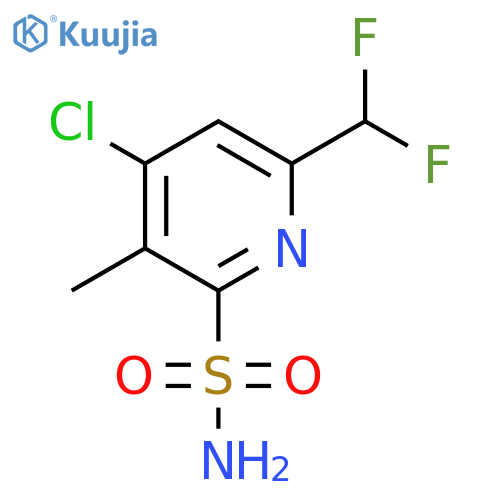4-Chloro-6-(difluoromethyl)-3-methylpyridine-2-sulfonamide structure
