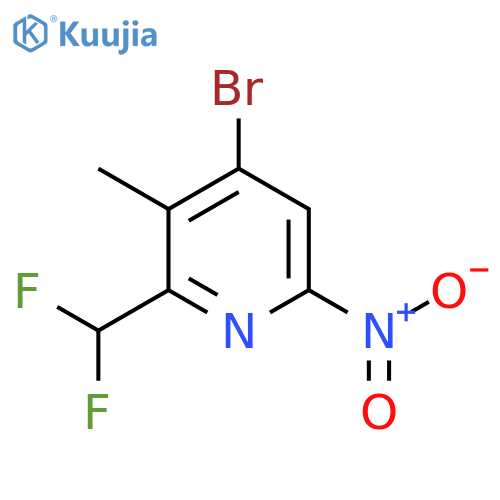4-Bromo-2-(difluoromethyl)-3-methyl-6-nitropyridine structure