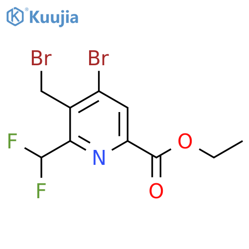 Ethyl 4-bromo-3-(bromomethyl)-2-(difluoromethyl)pyridine-6-carboxylate structure