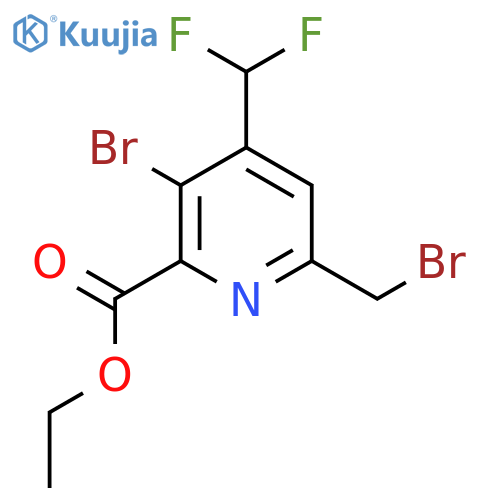Ethyl 3-bromo-6-(bromomethyl)-4-(difluoromethyl)pyridine-2-carboxylate structure